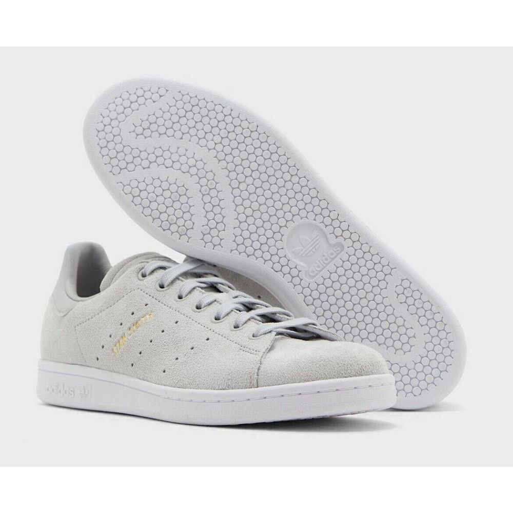 Adidas Stan Smith Men Casual Retro Tennis Shoe Gray White Sneaker Trainer NEW